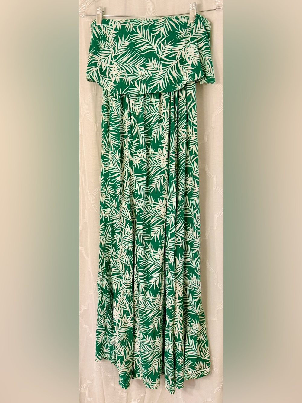 Japna Green Tropical Off Shoulder Maxi Dress | Size S 🌴💚